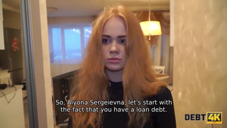 Коллектор жестко сношает рачком рыжую русскую должницу